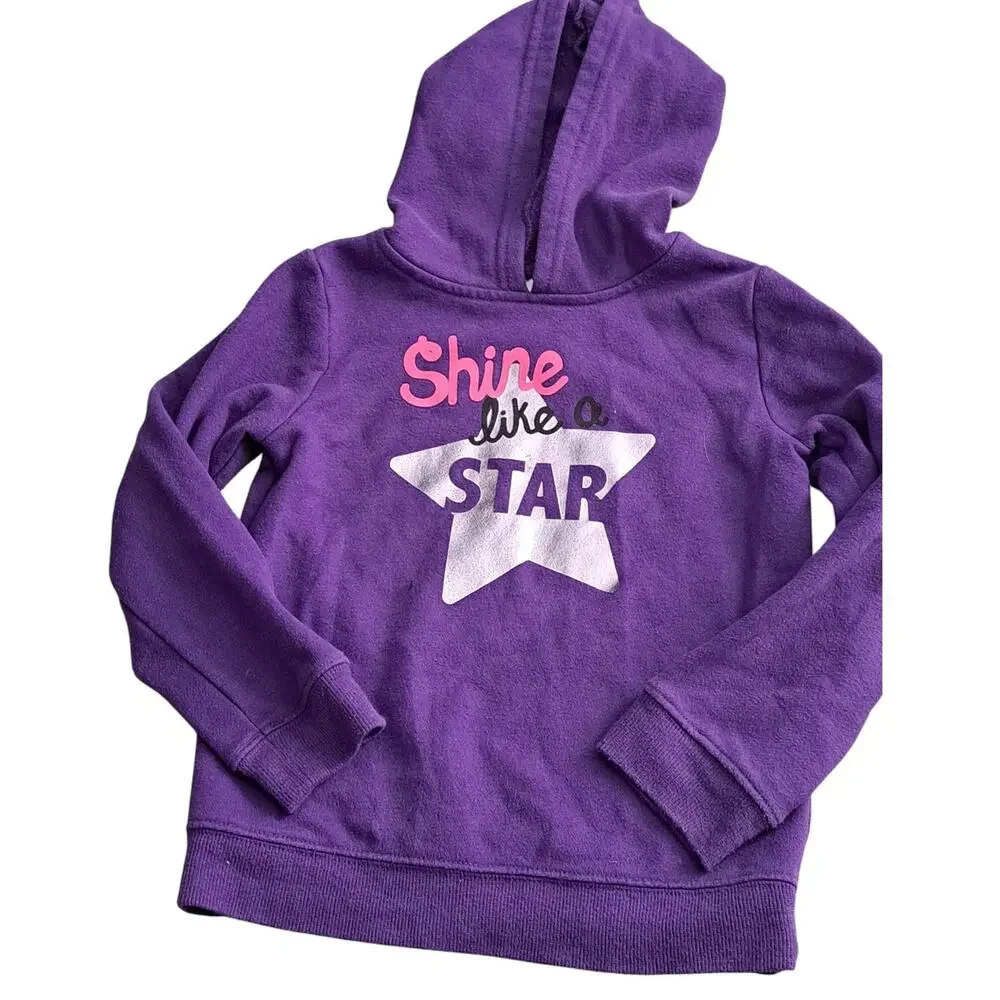 2 For $5 Sale Purple Shine Like A Star Hoodie And Sweatpants Set Girl's Size 5